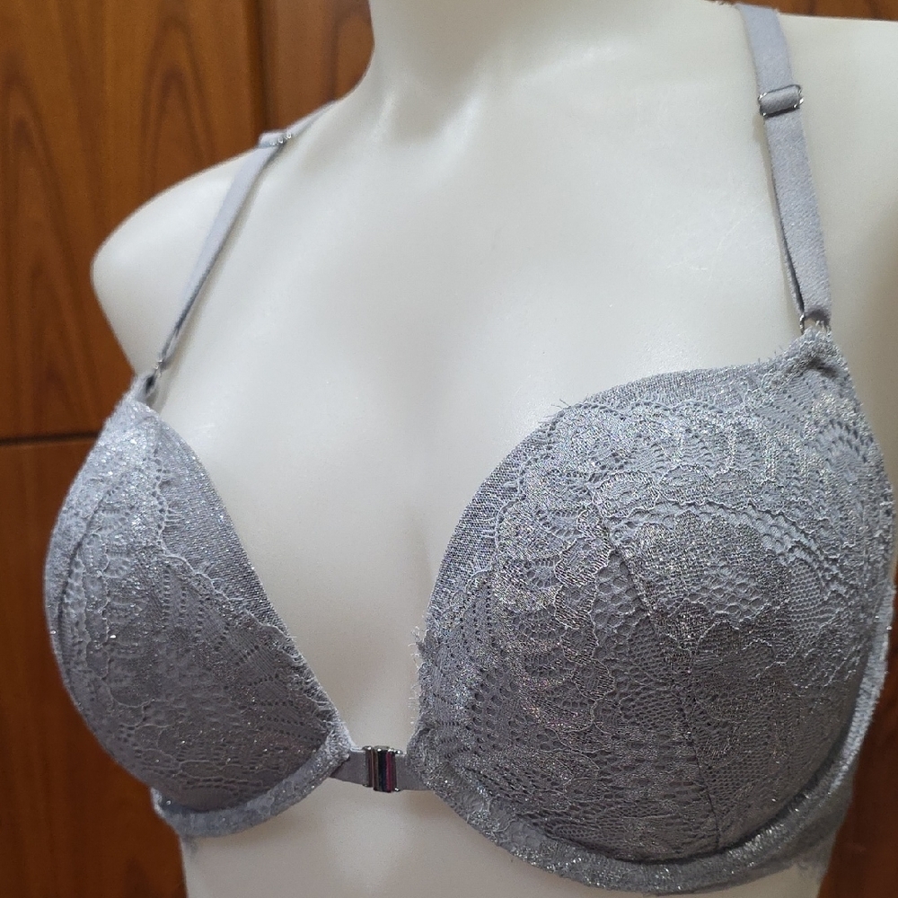 La SENZA Shimmering Silver Lace Bra